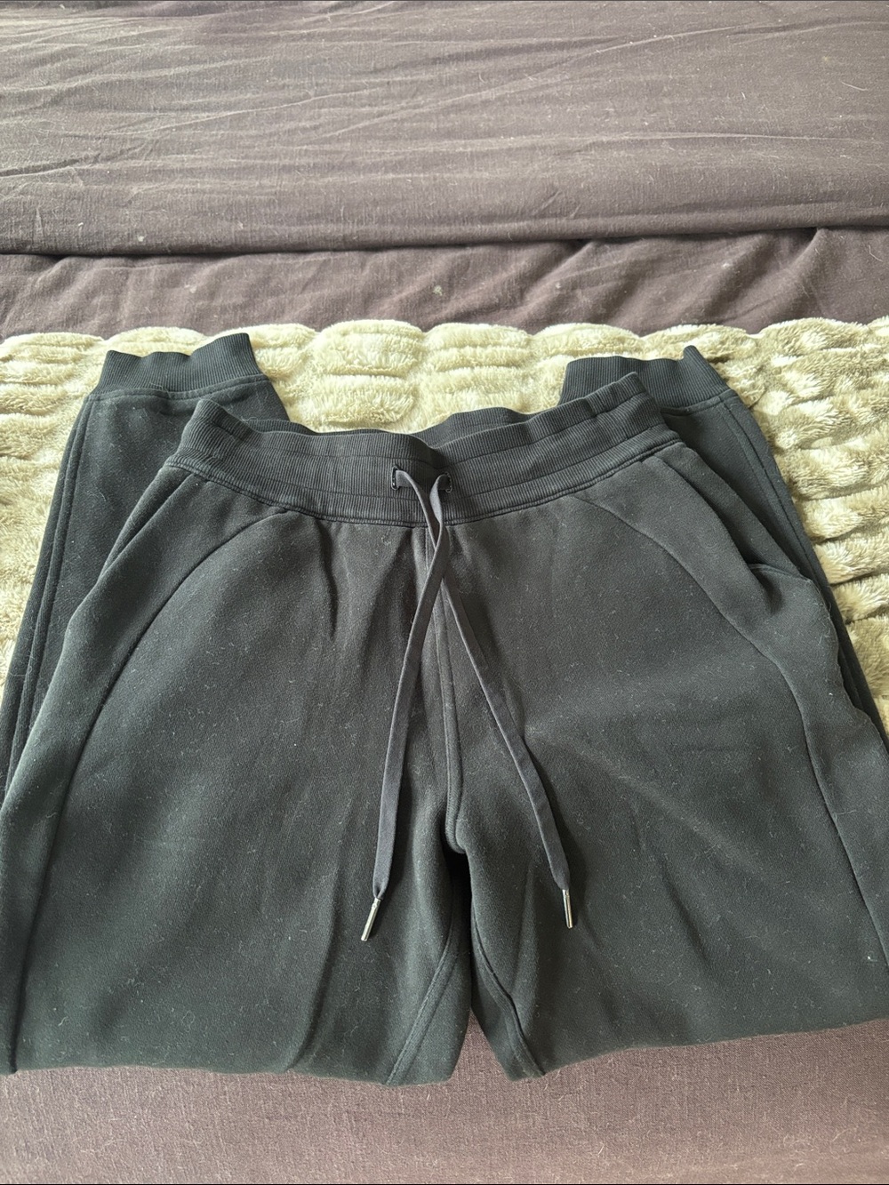 Lululemon Black Drawstring Jogger Shorts